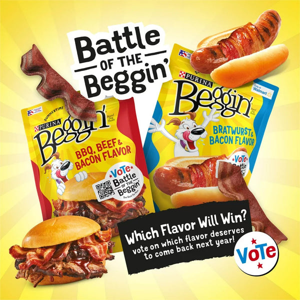 Bratwurst and Bacon Flavor Dog Snacks, 2 pack, 6 oz per pack, plus 3 My Outlet Mall Resealable Storage Pouches