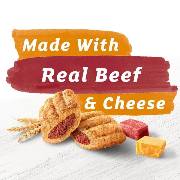 Beneful Real Beef & Cheese Crunchy Treats for Dogs, 2 pack, 19.5 oz per pack, plus 3 My Outlet Mall Resealable Storage Pouches