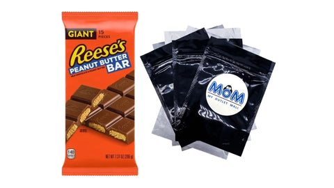 Milk Chocolate Peanut Butter Giant Candy Bar, 1 pack, 7.37 oz, plus 3 My Outlet Mall Resealable Storage Pouches