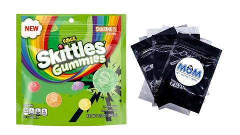 Sour Gummies Chewy Candy, Sharing Size - 1 pack - 12 oz - plus 3 My Outlet Mall Resealable Storage Pouches