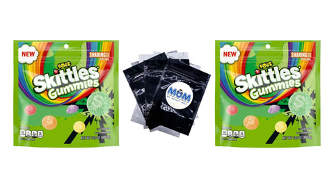 Sour Gummies Chewy Candy, Sharing Size - 2 packs - 12 oz - plus 3 My Outlet Mall Resealable Storage Pouches