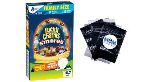 Smores Cereal with Marshmallows, With Leprechaun Trap, Made With Whole Grain, Family Size, 1 Pack, 18.7 oz per pack, plus 3 My Outlet Mall Resealable Storage Pouches