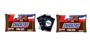 Fun Size Chocolate Candy Bars, 2 pack, 10.59 oz per pack, plus 3 My Outlet Mall Resealable Storage Pouches