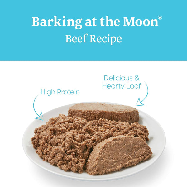 Barking at the Moon Wet Dog Food Beef Recipe, 2 pack, 13.2 oz per pack, plus 3 My Outlet Mall Resealable Storage Pouches