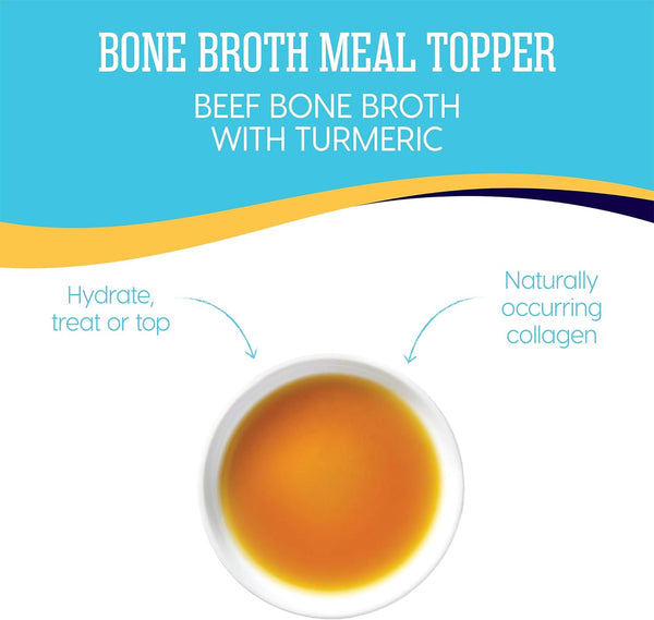 Bone Broth Meal Topper for Dogs, Beef Flavor, 3 pack, 8 oz per pack, plus 3 My Outlet Mall Resealable Storage Pouches