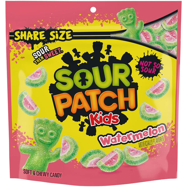 Watermelon Soft & Chewy Candy, Share Size, 3 pack, 12 oz per pack, plus 3 My Outlet Mall Resealable Storage Pouches