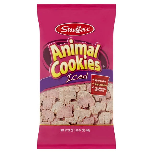 Animal Cookies Iced, Shelf-Stable Bag, 2 pack, 30 oz, plus 3 My Outlet Mall Resealable Storage Pouches