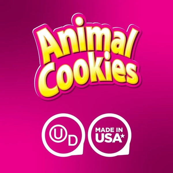 Animal Cookies Iced, Shelf-Stable Bag, 2 pack, 30 oz, plus 3 My Outlet Mall Resealable Storage Pouches