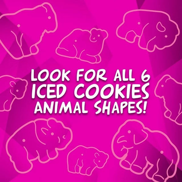 Animal Cookies Iced, Shelf-Stable Bag, 2 pack, 30 oz, plus 3 My Outlet Mall Resealable Storage Pouches