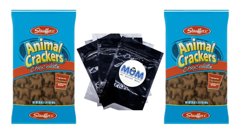 Animal Crackers Chocolate, Shelf-Stable Bag, 2 pack, 20 oz, plus 3 My Outlet Mall Resealable Storage Pouches