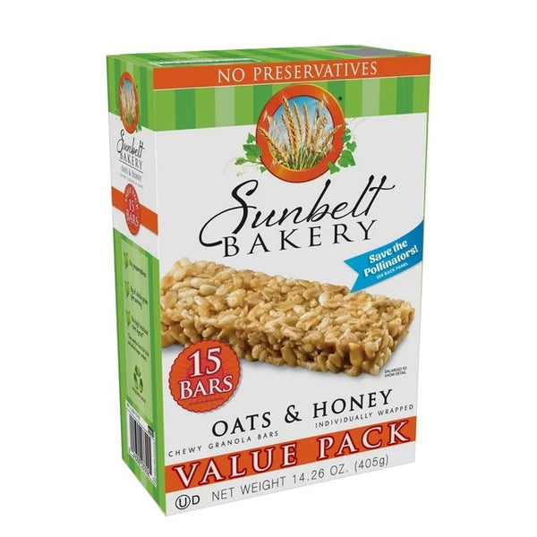 Chewy Granola Bars Oats & Honey, 1 Pack, 14.26 oz 15 count per pack, plus 3 My Outlet Mall Resealable Storage Pouches