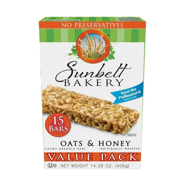 Chewy Granola Bars Oats & Honey, 1 Pack, 14.26 oz 15 count per pack, plus 3 My Outlet Mall Resealable Storage Pouches