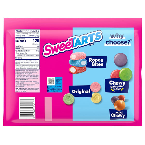 Soft & Chewy Ropes Candy, Cherry Punch, 3 pack, 9 oz per pack, plus 3 My Outlet Mall Resealable Storage Pouches