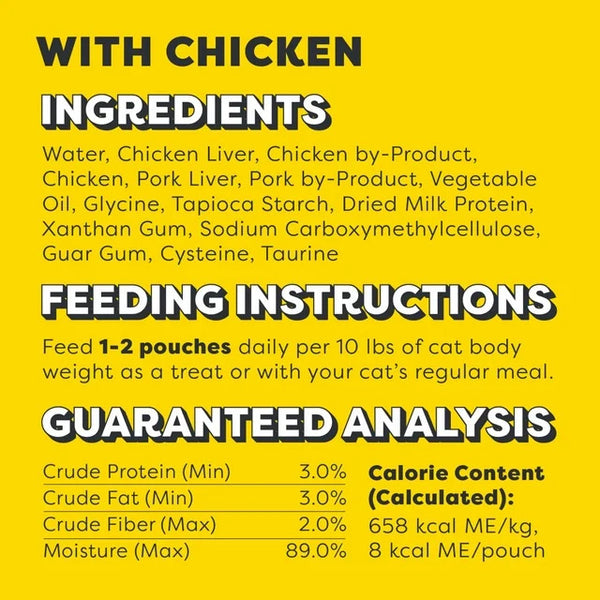 Creamy Puree Chicken, Salmon, and Tuna Lickable Cat Treats Variety Pack, 3 pack, 24 Count per pack - plus 3 My Outlet Mall Resealable Storage Pouches
