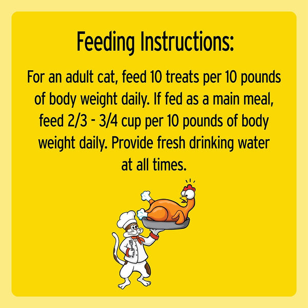 Temptations Jumbo Stuff Tasty Chicken Flavor Crunchy and Soft Cat Treats 14 oz Tub 1pack, plus 3 My Outlet Mall Resealable Storage Pouches