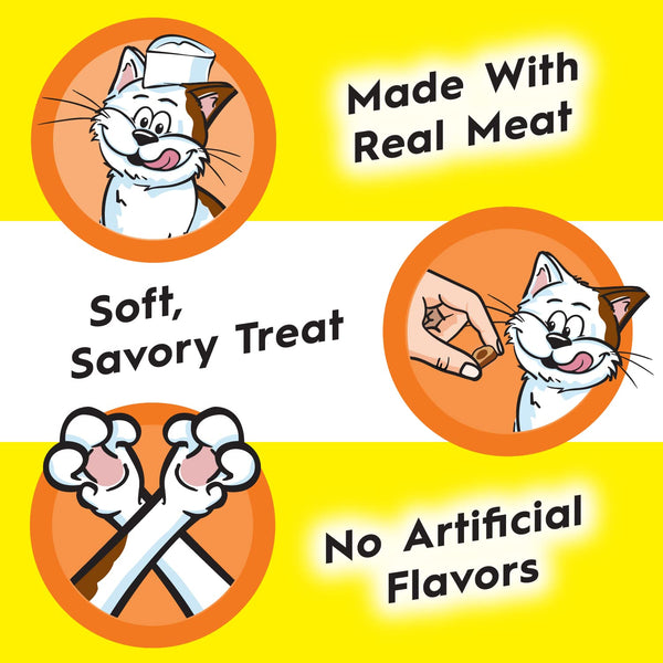 Meaty MixUps Chicken and Turkey Crunchy and Soft Cat Treats for Adult Cats, 1 pack, 1.5 oz, plus 3 My Outlet Mall Resealable Storage Pouches