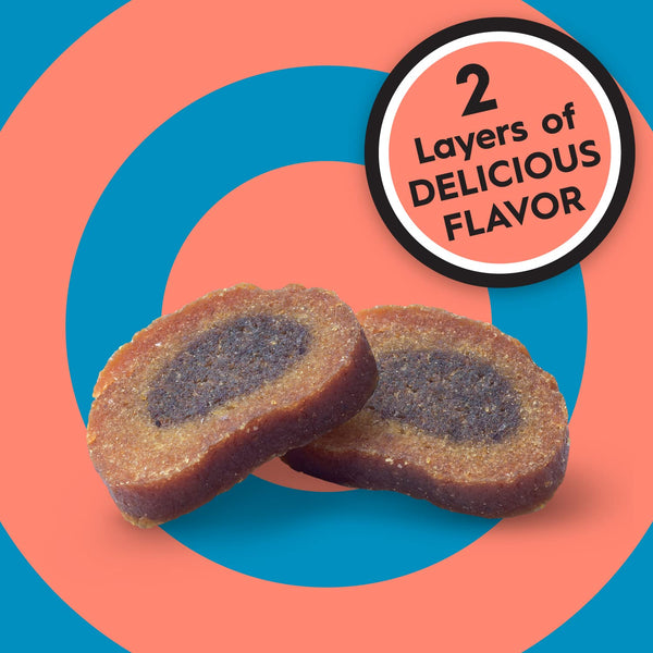 Meaty MixUps Salmon and Tuna Crunchy and Soft Cat Treats for Adult Cats, 3 pack, 1.5 oz per pack, plus 3 My Outlet Mall Resealable Storage Pouches