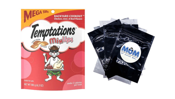 Mixups Chicken, Liver, and Beef Flavor Crunchy and Soft Cat Treats - 1 pack - 6.3 oz - plus 3 My Outlet Mall Resealable Storage Pouches
