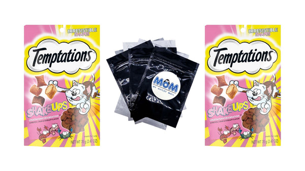 ShakeUps Crunchy and Soft Cat Treats, Crustacean Celebration Flavor, 2 pack, 2.47 oz per pack, plus 3 My Outlet Mall Resealable Storage Pouches
