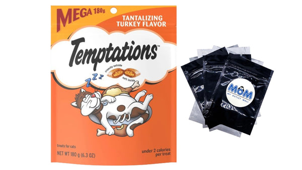 Tantalizing Turkey Flavor Crunchy and Soft Cat Treats, 1pack, 6.3 oz per pack, plus 3 My Outlet Mall Resealable Storage Pouches.