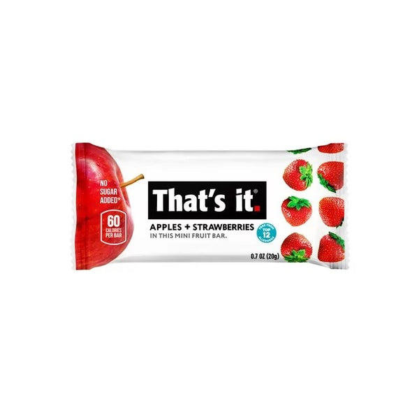 Gluten-Free Soft&Chewy Fruit Bars Apple+Strawberry Fruit Bars, Shelf Stable Box, 3 Packs, 5.6 oz 8 count per pack, plus 3 My Outlet Mall Resealable Storage Pouches