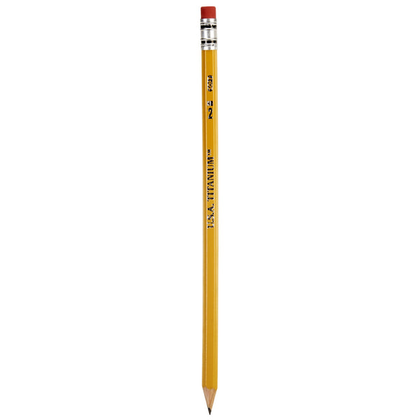 Premium Yellow No. 2 Sharpened Woodcase Pencils - 1 pack - 24 count - USA Titanium - plus 3 My Outlet Mall Resealable Storage Pouches