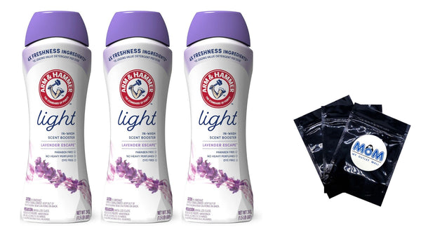 Light In-Wash Scent Booster, Laundry Scent Booster Lavender Escape scent - 3 packs - 24 oz per pack - plus 3 My Outlet Mall Resealable Storage Pouches