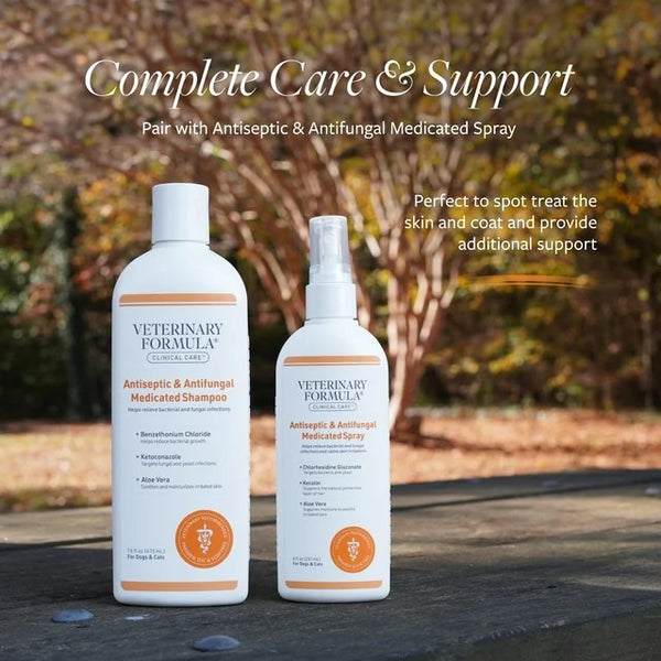 Clinical Care Antiseptic & Antifungal Shampoo - 1 pack - 16 oz - plus 3 My Outlet Mall Resealable Storage Pouches