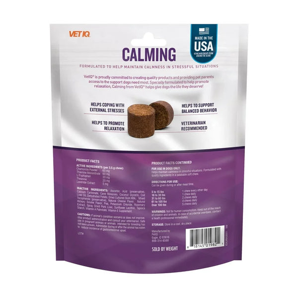 Calming Supplement for Dogs, Hickory Smoke Flavored Soft Chews, 2 pack, 7.4 oz (60 count) per pack, plus 3 My Outlet Mall Resealable Storage Pouches