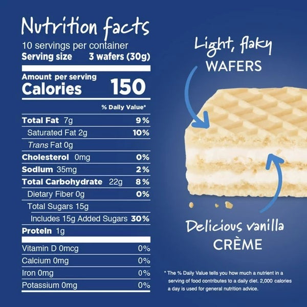 Bakery Vanilla Wafers, 2 Packs, 10.6 oz per pack, plus 3 My Outlet Mall Resealable Storage Pouches