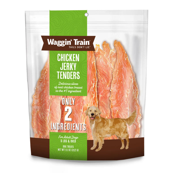 Chicken Jerky Tenders Limited Ingredient, Grain Free Dog Treat, 3 pack, 11 oz per pack, plus 3 My Outlet Mall Resealable Storage Pouches