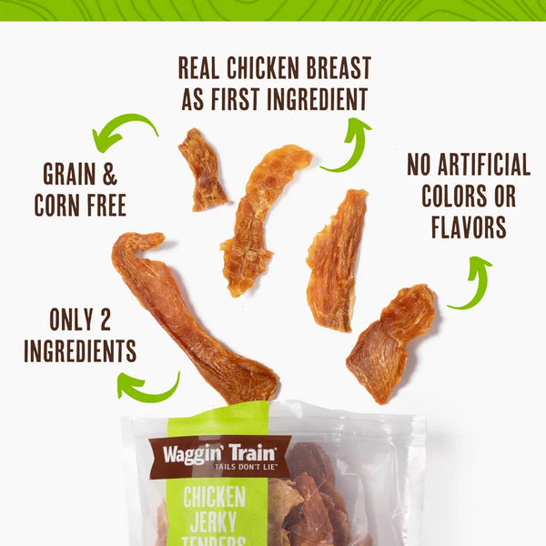 Chicken Jerky Tenders Limited Ingredient, Grain Free Dog Treat, 2 pack, 11 oz per pack, plus 3 My Outlet Mall Resealable Storage Pouches