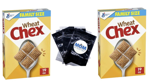 Breakfast Cereal, Homemade Chex Mix Ingredient, Family Size, 2 Packs, 19 oz per pack, plus 3 My Outlet Mall Resealable Storage Pouches