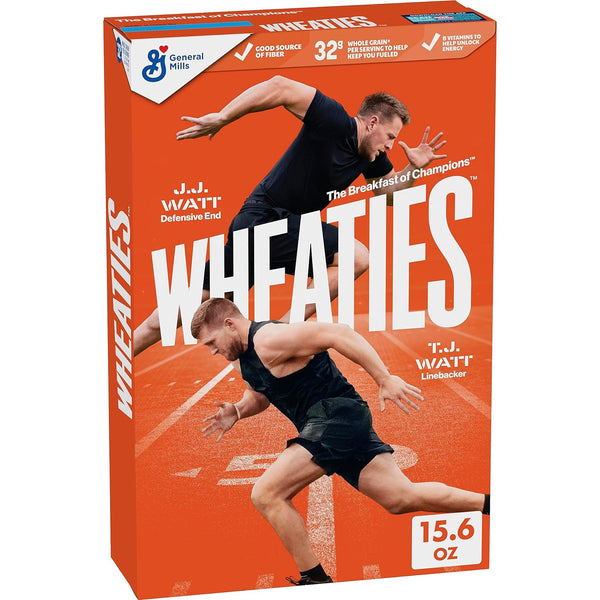 Breakfast Cereal, Breakfast of Champions, 100% Whole Wheat Flakes, 1 pack, 15.6 oz, plus 3 My Outlet Mall Resealable Storage Pouches