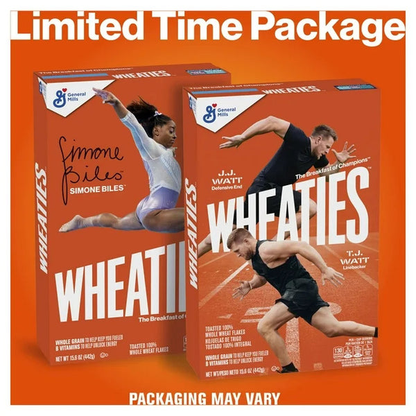 Breakfast Cereal, Breakfast of Champions, 100% Whole Wheat Flakes, 1 pack, 15.6 oz, plus 3 My Outlet Mall Resealable Storage Pouches