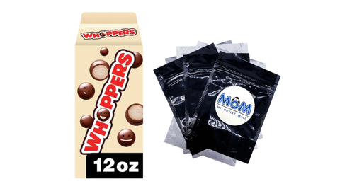 Malted Milk Balls Candy, Box - 1 pack - 12 oz - plus 3 My Outlet Mall Resealable Storage Pouches