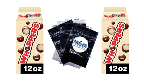 Malted Milk Balls Candy, Box - 2 packs - 12 oz - plus 3 My Outlet Mall Resealable Storage Pouches