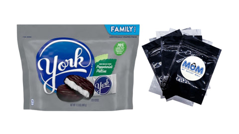 Dark Chocolate Peppermint Patties Candy, Family Pack, 1 pack, 17.3 oz, plus 3 My Outlet Mall Resealable Storage Pouches