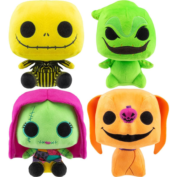 Funko Plushies Nightmare Before Christmas Blacklights Collectible Plush (One Random) Neon Plushies and 2 My Outlet Mall Stickers