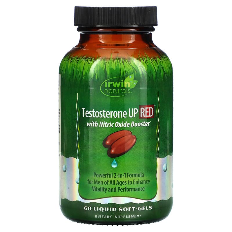 Irwin Naturals Testosterone UP RED with Nitric Oxide Booster Liquid Soft-Gels