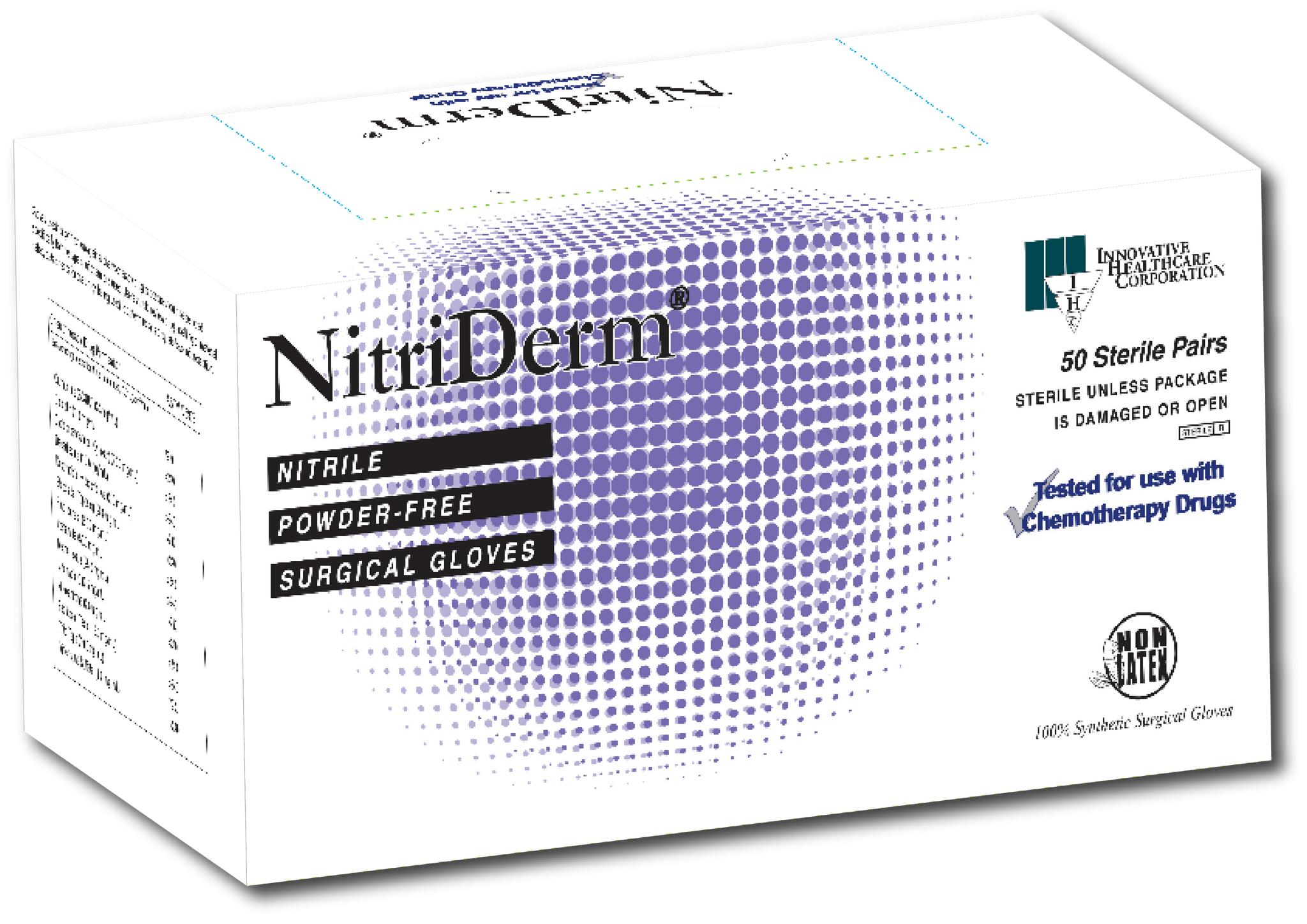 NitriDerm Nitrile Powder-Free Surgical Gloves Size 7.5