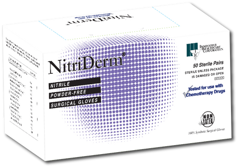 NitriDerm Nitrile Powder-Free Surgical Gloves Size 7.5