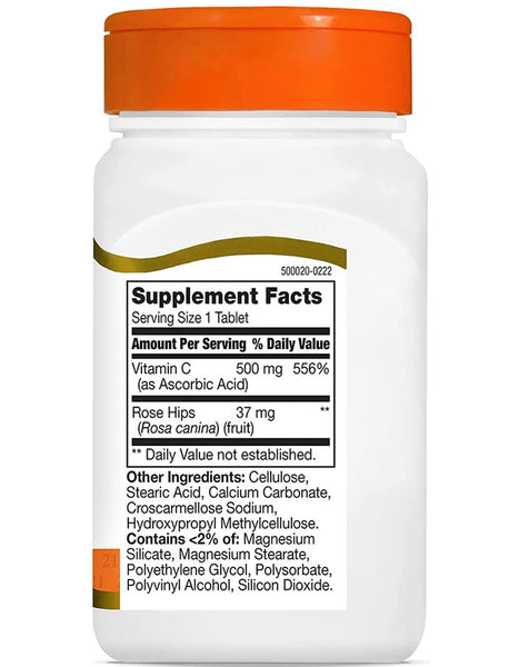 21st Century C 500 mg with Rose Hips Tablets 110 Count
