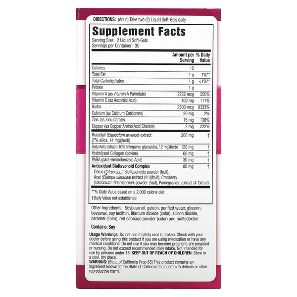 Applied Nutrition, Longer Stronger Hair & Nails, 60 Liquid Soft-Gels