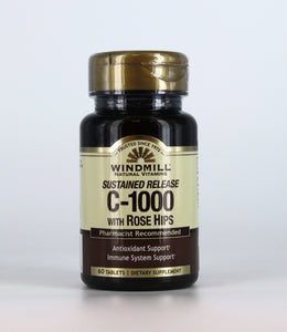 Windmill Natural Vitamins Sustained Release C-1000 mg with Rose Hips