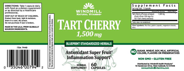 Windmill Natural Vitamins Tart Cherry 1,500 mg