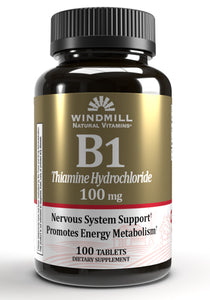 Windmill Natural Vitamins B-1 Thiamine Hydrochloride 100mg