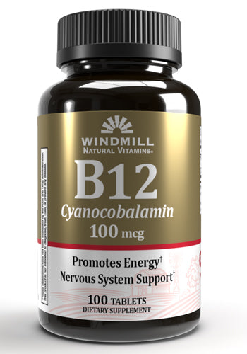 Windmill Natural Vitamins B-12 Cyanocobalamin 100 mcg