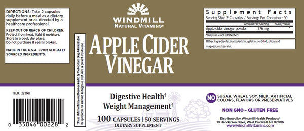 Windmill Apple Cider Vinegar 100 Tablets