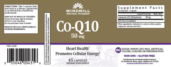 Windmill Natural Vitamins Co-Q10 50mg